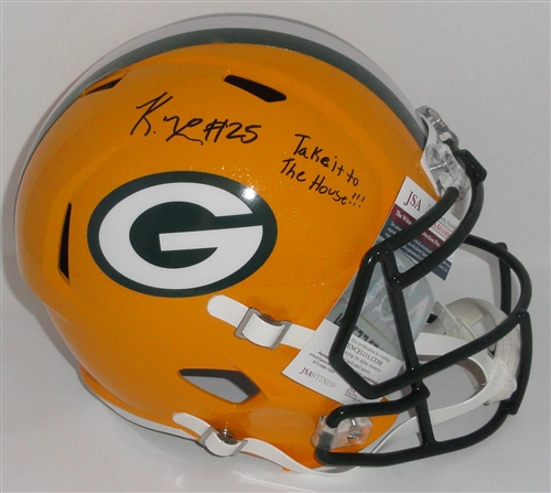 KESEAN NIXON SIGNED FULL SIZE REPLICA PACKERS SPEED HELMET - JSA