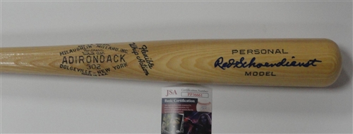 RED SCHOENDIENST SIGNED ADIRONDACK BLONDE BAT - JSA