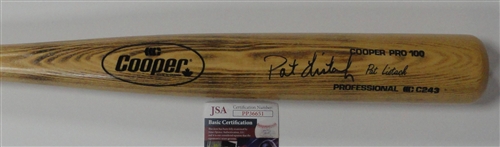 PAT LISTACH SIGNED COOPER GAME MODEL BLONDE BAT - JSA