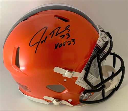 JOE THOMAS SIGNED FULL SIZE AUTHENTIC SPEED BROWNS HELMET W/ HOF '23 - JSA