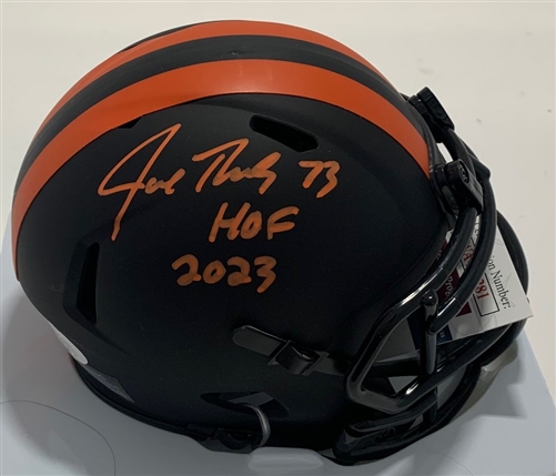 JOE THOMAS SIGNED RIDDELL BROWNS ECLIPSE SPEED MINI HELMET W/ HOF '23- JSA