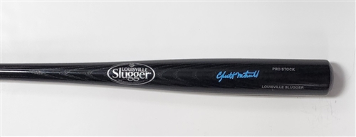 GARRETT MITCHELL SIGNED LOUISVILLE SLUGGER BLACK BAT - BREWERS - JSA