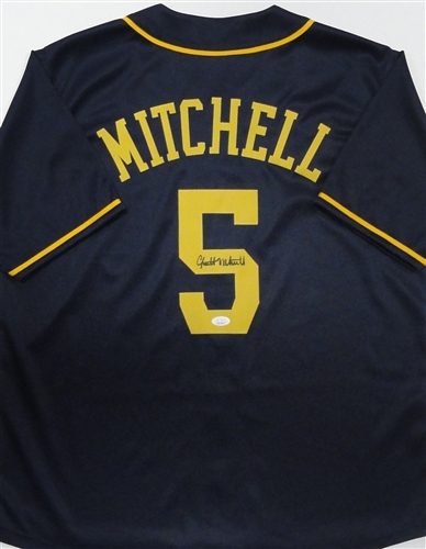 GARRETT MITCHELL SIGNED CUSTOM REPLICA BREWERS BLUE JERSEY - JSA