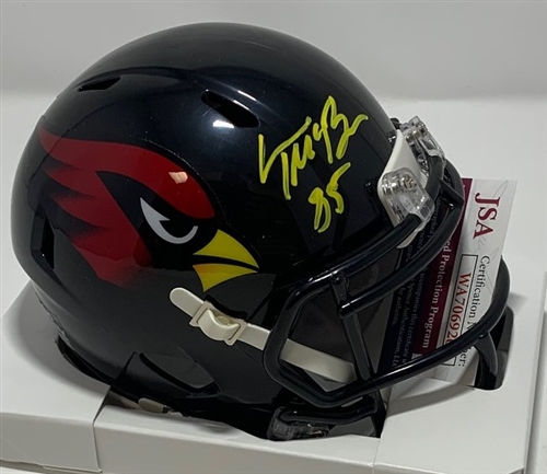 TREY MCBRIDE SIGNED AZ CARDINALS BLACK ALTERNATE SPEED MINI HELMET - JSA