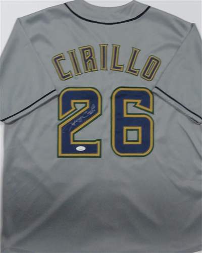 JEFF CIRILLO SIGNED CUSTOM REPLICA BREWERS GREY JERSEY - JSA