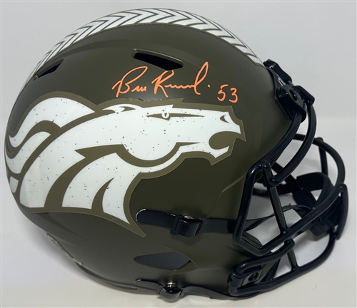 BILL ROMANOWSKI SIGNED FULL SIZE REPLICA BRONCOS SALUTE SPEED HELMET - JSA