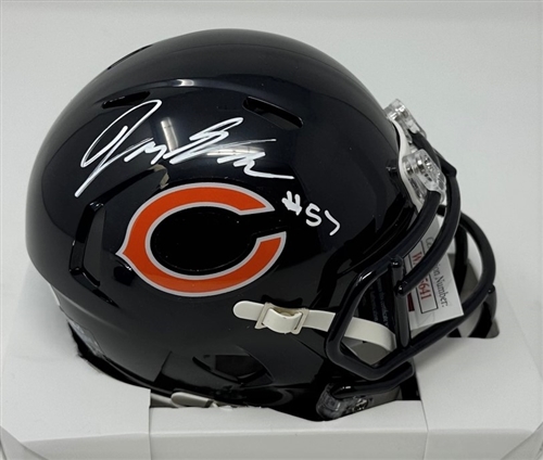 JACK SANBORN SIGNED CHICAGO BEARS SPEED MINI HELMET - JSA