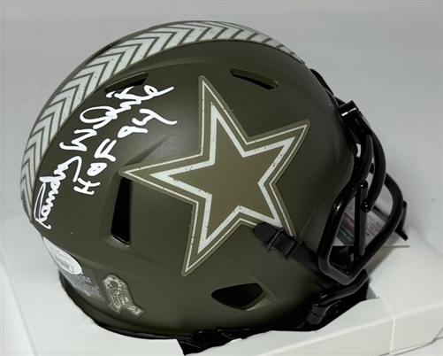 RANDY WHITE SIGNED COWBOYS SALUTE SPEED MINI HELMET - JSA