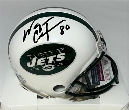 WAYNE CHREBET SIGNED NY JETS VSR4 MINI HELMET - JSA