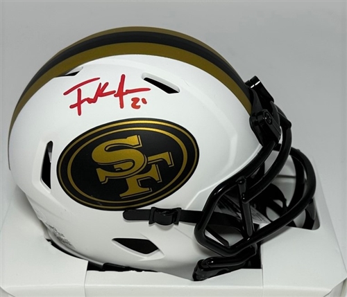 FRANK GORE SIGNED SF 49ERS LUNAR SPEED MINI HELMET - JSA