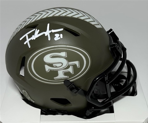 FRANK GORE SIGNED SF 49ERS SALUTE SPEED MINI HELMET - JSA