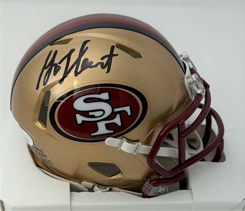 GARRISON HEARST SIGNED SF 49ERS THROWBACK SPEED MINI HELMET - JSA