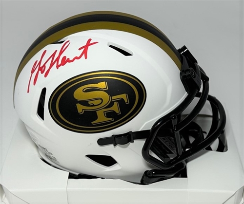 GARRISON HEARST SIGNED SF 49ERS LUNAR SPEED MINI HELMET - JSA