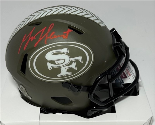 GARRISON HEARST SIGNED SF 49ERS SALUTE SPEED MINI HELMET - JSA