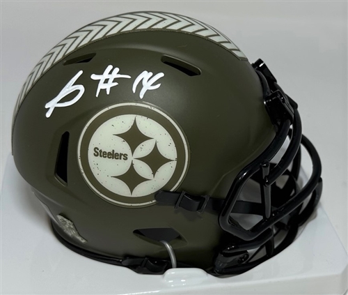 GEORGE PICKENS SIGNED STEELERS SALUTE SPEED MINI HELMET - BAS