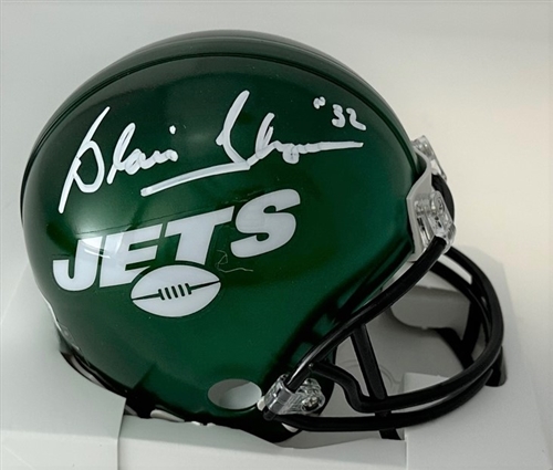 BLAIR THOMAS SIGNED NY JETS VSR4  MINI HELMET - BAS