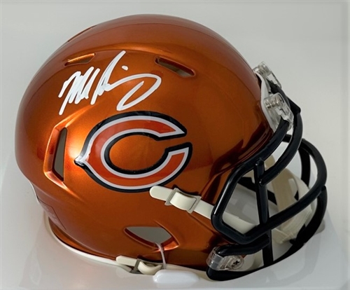 MIKE SINGLETARY SIGNED BEARS FLASH SPEED MINI HELMET - BAS