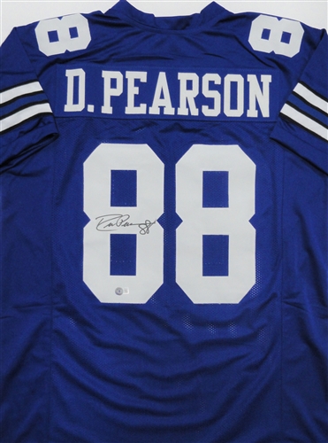 DREW PEARSON SIGNED CUSTOM REPLICA COWBOYS JERSEY - BAS