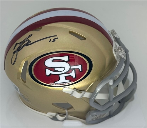 MICHAEL CRABTREE SIGNED RIDDELL 49ERS SPEED MINI HELMET - BAS