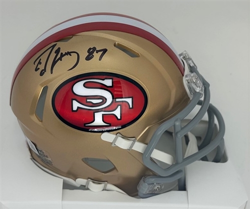 ED McCAFFREY SIGNED RIDDELL 49ERS SPEED MINI HELMET - BAS