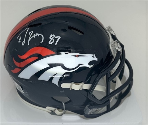 ED McCAFFREY SIGNED RIDDELL BRONCOS SPEED MINI HELMET - BAS