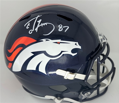 ED McCAFFREY SIGNED FULL SIZE BRONCOS REPLICA SPEED HELMET - BAS