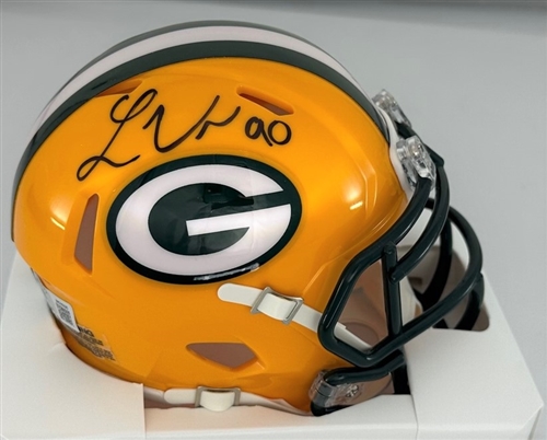 LUKAS VAN NESS SIGNED PACKERS SPEED MINI HELMET - BAS