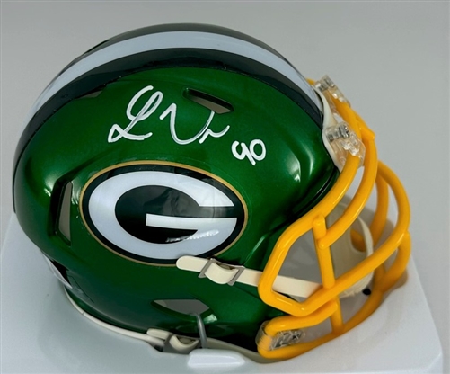 LUKAS VAN NESS SIGNED PACKERS SPEED FLASH MINI HELMET - BAS