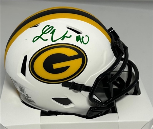 LUKAS VAN NESS SIGNED PACKERS SPEED LUNAR MINI HELMET - BAS