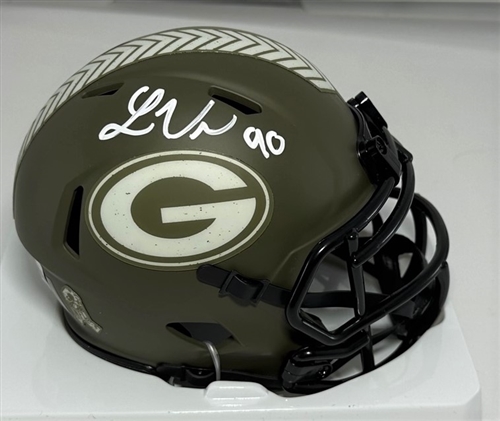 LUKAS VAN NESS SIGNED PACKERS SPEED SALUTE MINI HELMET - BAS