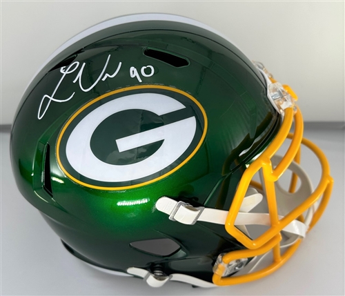 LUKAS VAN NESS SIGNED FULL SIZE PACKERS REPLICA FLASH SPEED HELMET - BAS