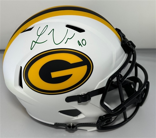 LUKAS VAN NESS SIGNED FULL SIZE PACKERS REPLICA LUNAR SPEED HELMET - BAS