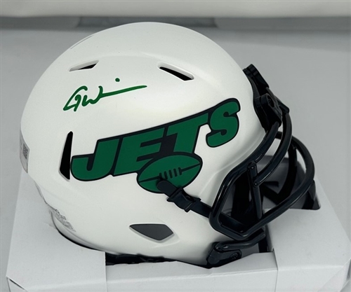 GARRETT WILSON SIGNED NY JETS LUNAR MINI HELMET - BAS