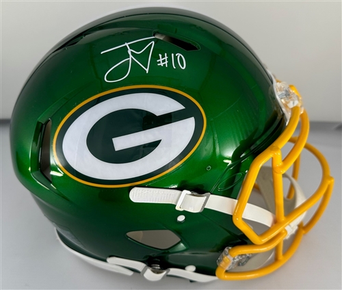 JORDAN LOVE SIGNED FULL SIZE PACKERS FLASH AUTHENTIC SPEED HELMET - BAS