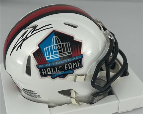 CHARLES WOODSON SIGNED HOF LOGO SPEED MINI HELMET - PACKERS - JSA