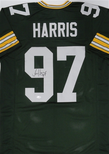 TIM HARRIS SIGNED CUSTOM REPLICA PACKERS GREEN JERSEY - JSA