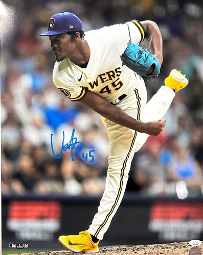 ABNER URIBE SIGNED BREWERS 16X20 PHOTO #2 - JSA