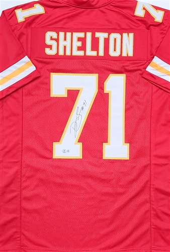 DANNY SHELTON SIGNED CUSTOM REPLICA CHIEFS JERSEY - BAS