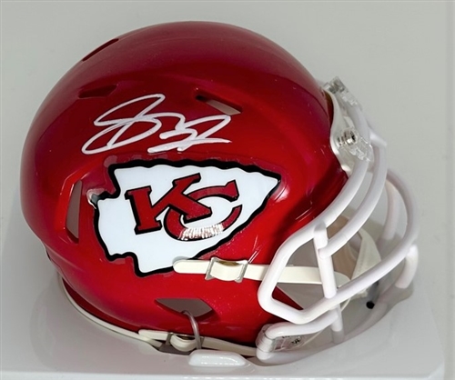 SKYY MOORE SIGNED RIDDELL KC CHIEFS MINI HELMET - BAS