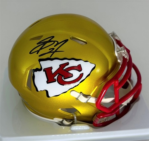 SKYY MOORE SIGNED RIDDELL KC CHIEFS FLASH MINI HELMET - BAS