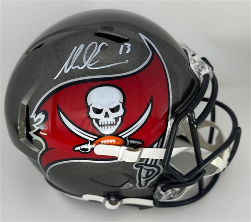 MIKE EVANS SIGNED FULL SIZE RIDDELL BUCCANEERS REPLICA SPEED HELMET - BAS