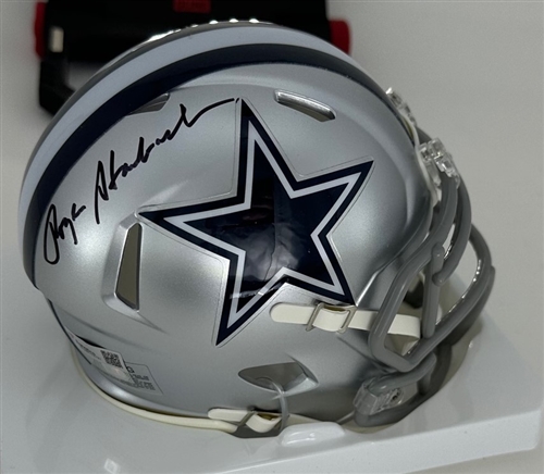 ROGER STAUBACH SIGNED RIDDELL COWBOYS SPEED MINI HELMET - FAN