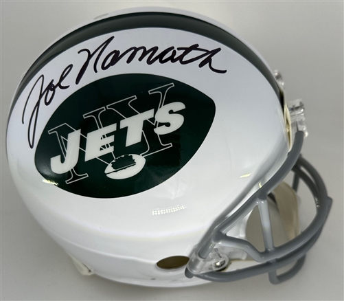 JOE NAMATH SIGNED FULL SIZE RIDDELL NY JETS AUTHENTIC PROLINE HELMET - FAN