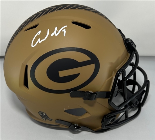 CHRISTIAN WATSON SIGNED FULL SIZE PACKERS SALUTE II REPLICA HELMET - JSA