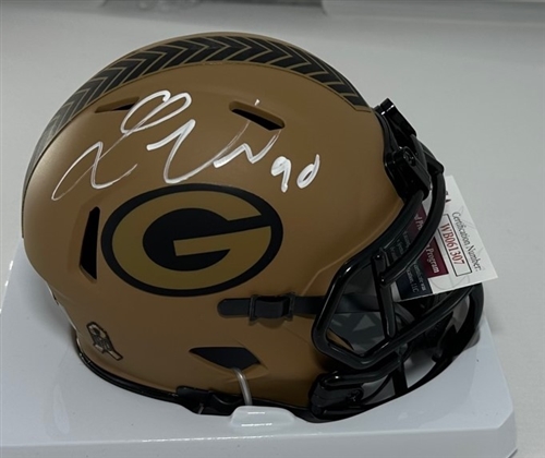 LUKAS VAN NESS SIGNED PACKERS SALUTE II SPEED MINI HELMET - JSA