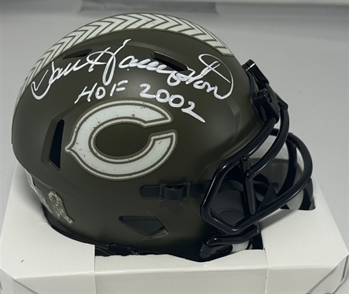 DAN HAMPTON SIGNED BEARS SALUTE SPEED MINI HELMET - BAS