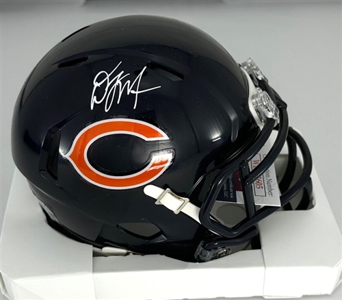 DJ MOORE SIGNED BEARS SPEED MINI HELMET - JSA