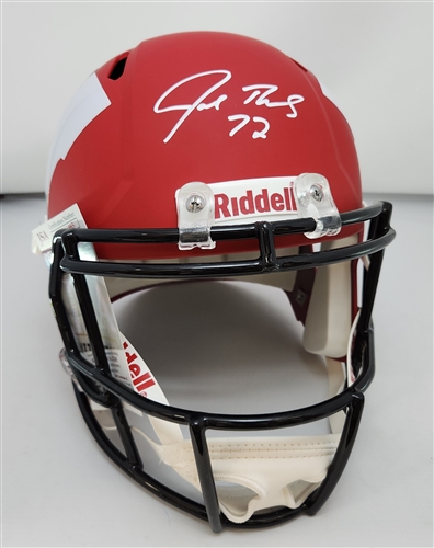 JOE THOMAS SIGNED FULL SIZE WI BADGERS REPLICA AMP SPEED HELMET - JSA