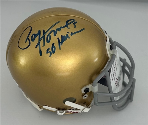 PAUL HORNUNG (d) SIGNED NOTRE DAME FIGHTIN IRISH MINI HELMET - JSA