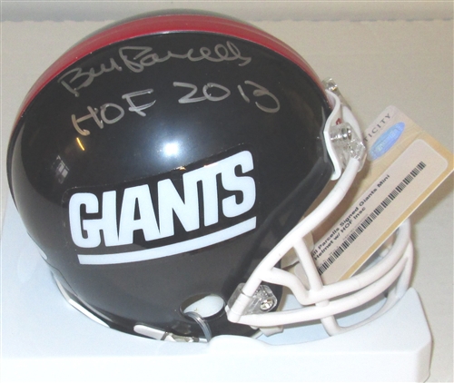 BILL PARCELLS SIGNED GIANTS MINI HELMET W/ HOF